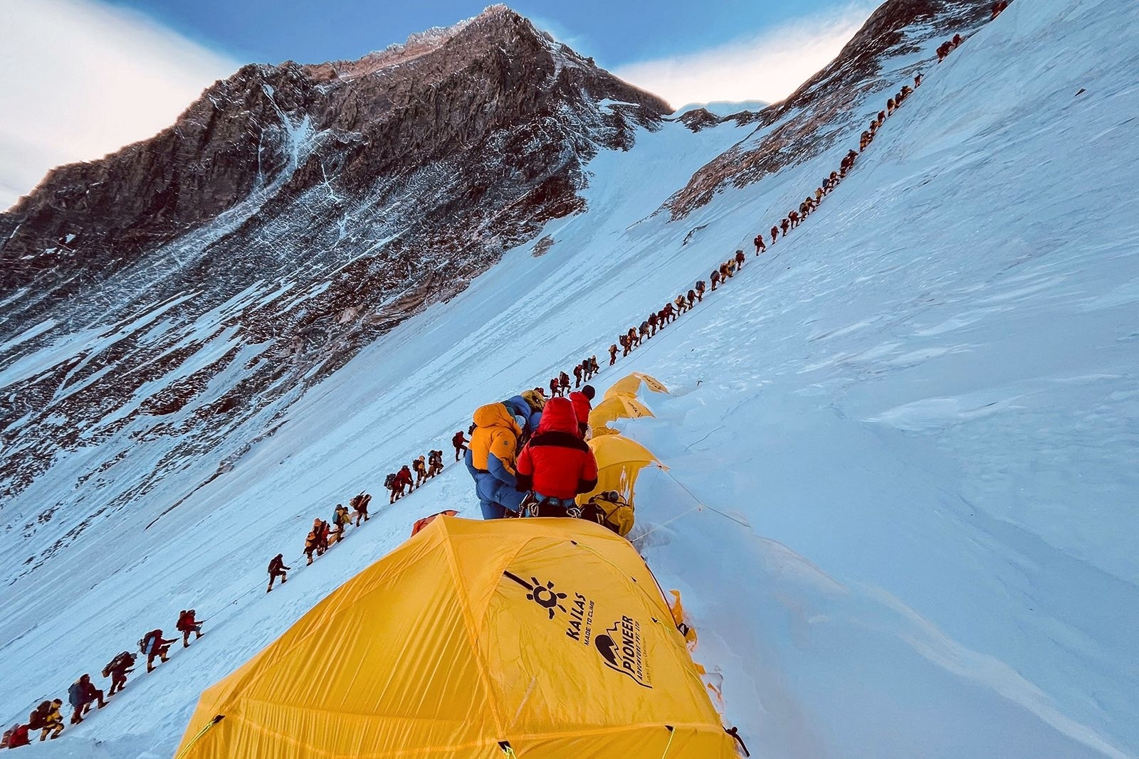 Panoramic view of Himalayan mountains during Everest Base Camp Trek